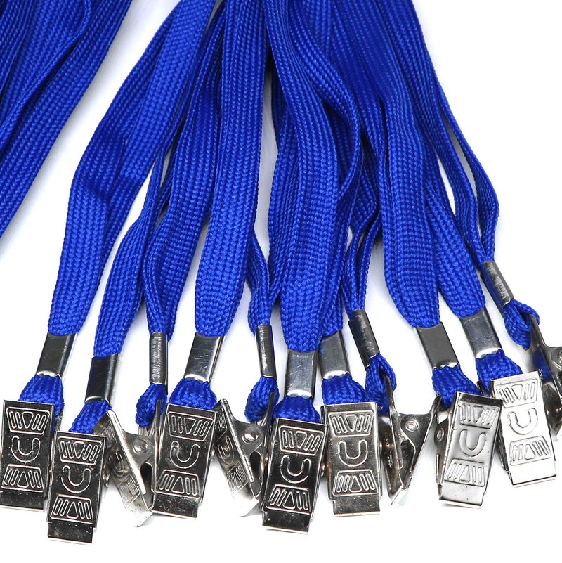 Ollain Badge Lanyards Neck Bulk Cruise Lanyards Blue Lanyard with Clip for ID Card Name Tags Badge Holders (Blue, 50 Pack) - Image 2